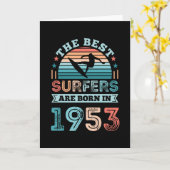Surfer geboren 1953 70. Geburtstag Surfgeschenk Karte (Gelbe Blume)