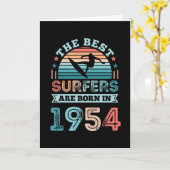 Surfer geboren 1954 70. Geburtstag Surfgeschenk Karte (Gelbe Blume)