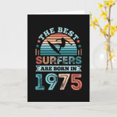 Surfer geboren 1975 50. Geburtstag Surfgeschenk Karte (Gelbe Blume)
