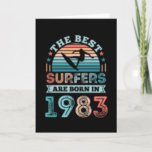 Surfer geboren 1983 40. Geburtstag Surfgeschenk Karte