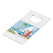 Surfer Geldbeutel Flaschenöffner (Vorderseite Schrägansicht)
