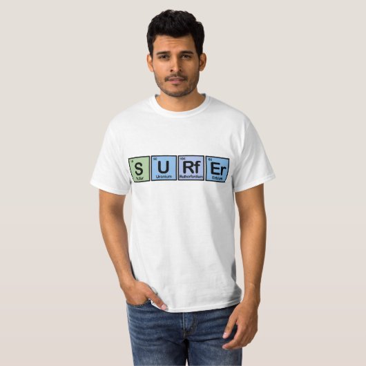 Surfer gemacht von den Elementen T-Shirt (Vorne ganz)