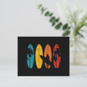 Surfer Geschenk Vintag Surfbrett Strand Feiertagspostkarte (Stehend Vorderseite)