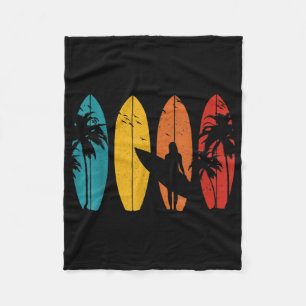 Surfer Geschenk Vintag Surfbrett Strand Fleecedecke