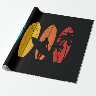 Surfer Geschenk Vintag Surfbrett Strand Geschenkpapier