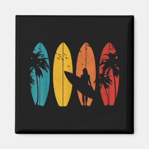 Surfer Geschenk Vintag Surfbrett Strand Magnet