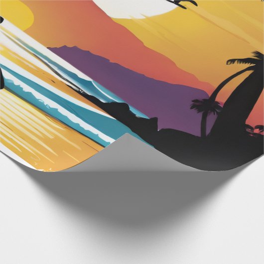 Surfer Geschenkpapier (Ecke)