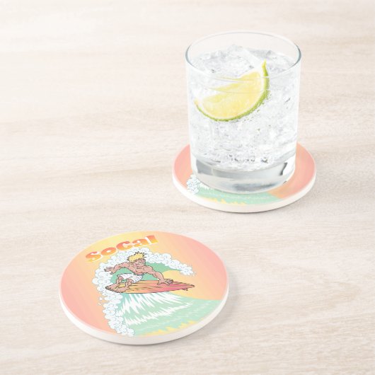 Surfer Getränkeuntersetzer (Seite)