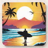 Surfer Getränkeuntersetzer (Vorderseite)