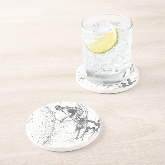 Surfer Getränkeuntersetzer (Seite)