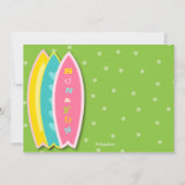 Surfer Girl Beach Party Geburtstag Einladung (Rückseite)