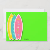 Surfer Girl Beach Party Geburtstag Einladung (Rückseite)
