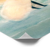 Surfer Girl Blue Waves Poster (Ecke)