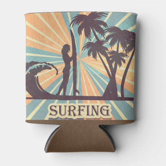 Surfer Girl Can Cooler Dosenkühler (Vorderseite)