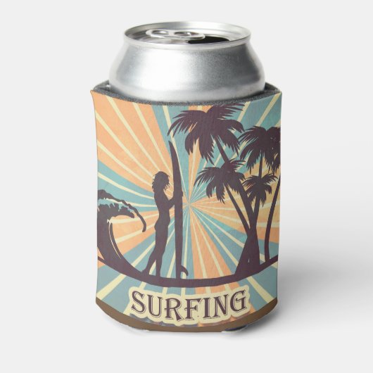 Surfer Girl Can Cooler Dosenkühler (Kanne Rückseite)