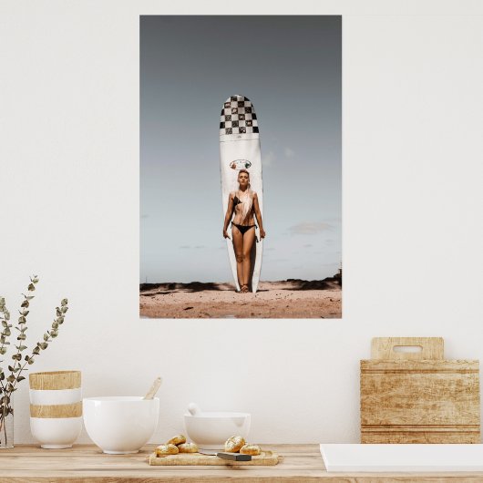 Surfer Girl ~ Hawaii Poster (Küche)