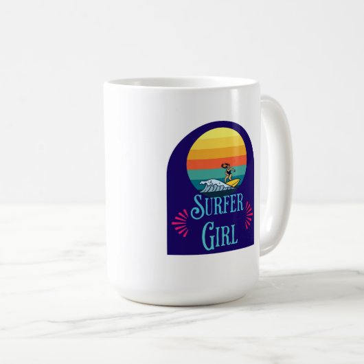 Surfer Girl Kaffeetasse (VorderseiteRechts)