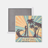 Surfer Girl Magnet (Vorderseite/Rückseite)