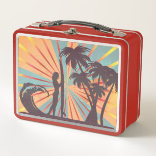 Surfer Girl Metal Lunch Box