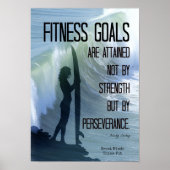 Surfer Girl mit Fitness Goals! Poster (Vorne)