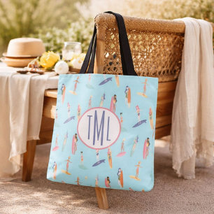 Surfer Girl Monogramm Tasche