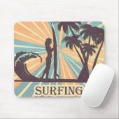 Surfer Girl Mousepad (Mit Mouse)