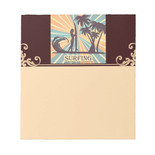 Surfer Girl Notizblock (Vorderseite)