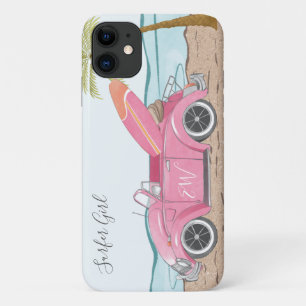 Surfer Girl Pink Car Beach Case-Mate iPhone Hülle