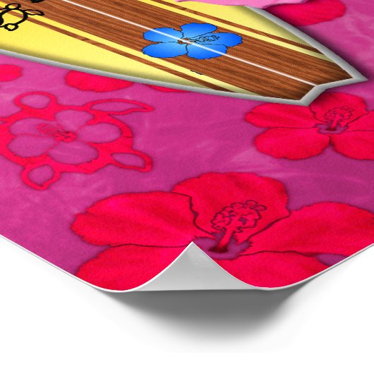 Surfer Girl Poster (Ecke)