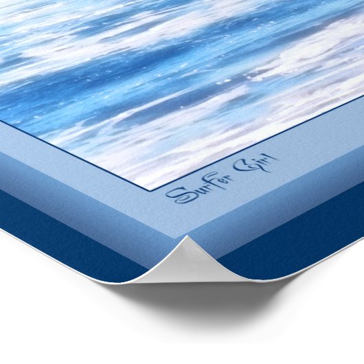 Surfer Girl Poster (Ecke)