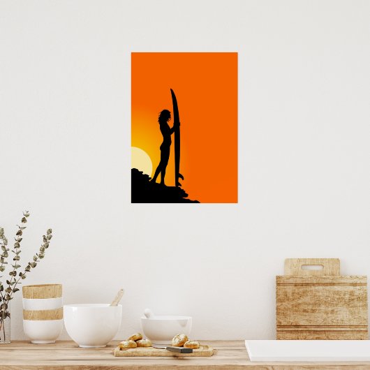 Surfer Girl Poster (Küche)