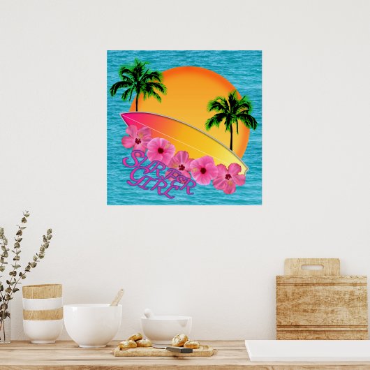 Surfer Girl Poster (Küche)