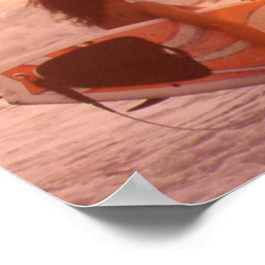 Surfer Girl Poster Print (Ecke)