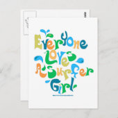 Surfer Girl Postkarte (Vorne/Hinten)