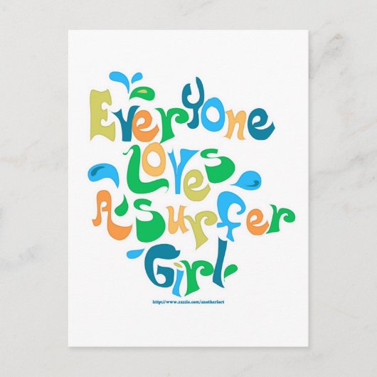 Surfer Girl Postkarte (Vorderseite)