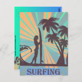Surfer Girl Postkarte (Vorne/Hinten)