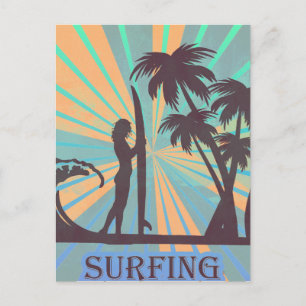Surfer Girl Postkarte