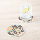 Surfer Girl Sandstone Untersetzer (Seite)