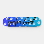 Surfer Girl Skateboard in Blue (Horizontal)