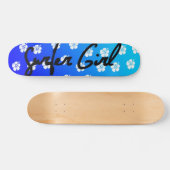 Surfer Girl Skateboard in Blue (Horizontal)