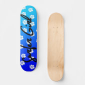 Surfer Girl Skateboard in Blue (Vorderseite)