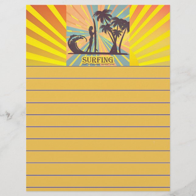 Surfer Girl Stationery (Vorderseite)
