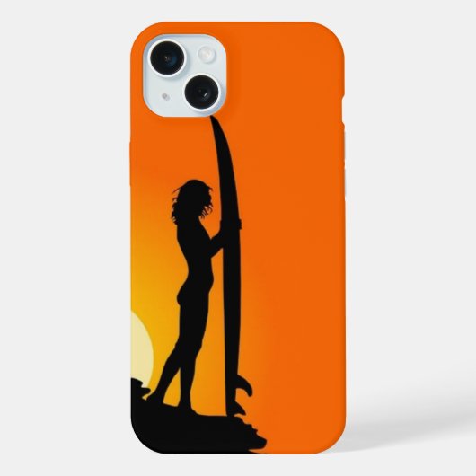 Surfer Girl Sunset iPhone Hülle (Rückseite)