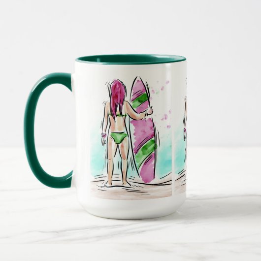 Surfer Girl-Tasse Tasse (Links)