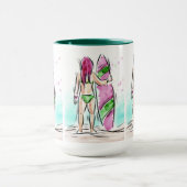 Surfer Girl-Tasse Tasse (Zentrum)