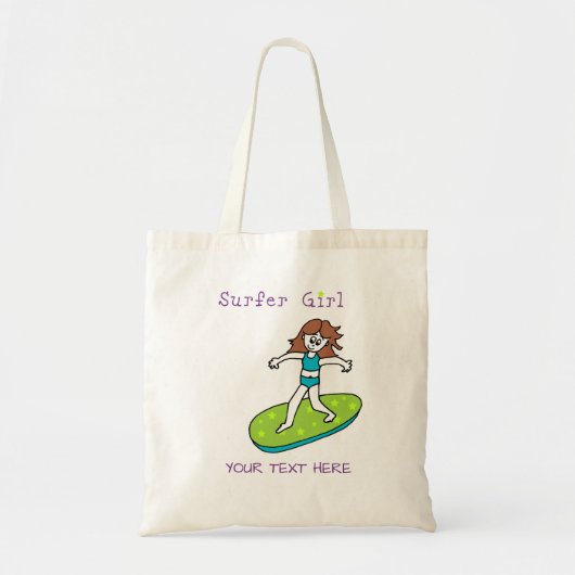 Surfer Girl Tote Bag Tragetasche (Vorne)