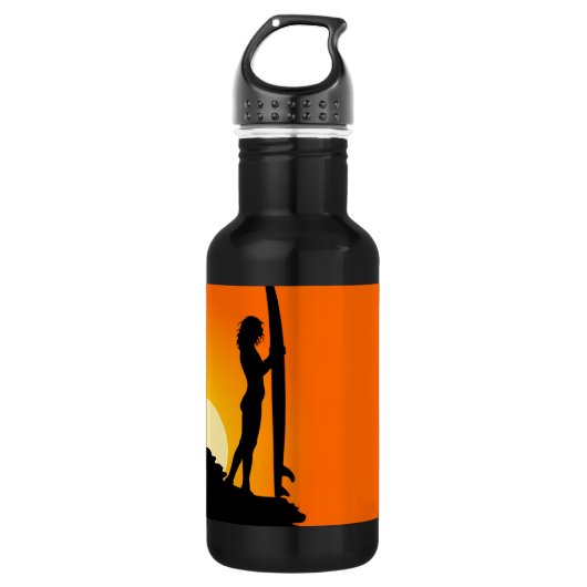 Surfer Girl Trinkflasche (Vorderseite)