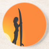 Surfer Girl Untersetzer (Vorne)