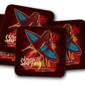 Surfer Girl Untersetzer Set | Fun Surfer Untersetz