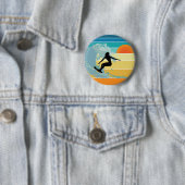 Surfer Girl Vintag Sunset Button (Beispiel)